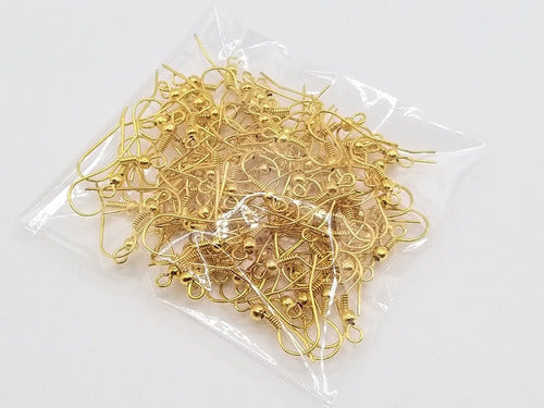 100 Gold Metal Ear Hook Earring Findings for Jewelry Making Supplies 1