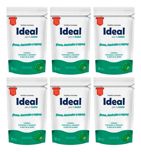 Ideal Toallitas Húmedas Para Tu Bebé Con Aloe Vera 50u X6 0