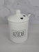 Poupee Deco White Ceramic Sugar Bowl with Lid and Spoon 4