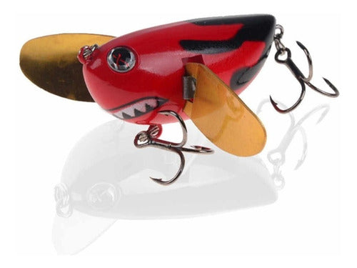 Iluminarás Señuelo Pesca Tararira Crankbait Alas Paleta Metal Anzuelo 6