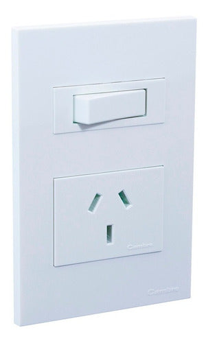 Cambre Light Switch 1 Toggle + 1 Socket 10A Siglo XXI 1