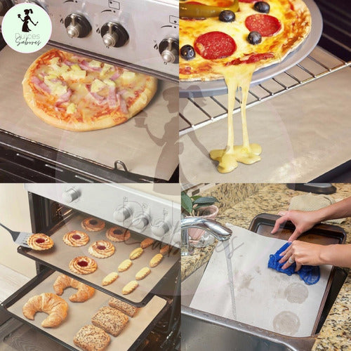 Dulces Sabores Set of 3 Reusable Non-Stick Baking Sheets 30x40 cm 4