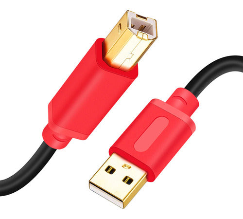 Cable De Impresora De 30 Pies, Color Marrn Qy Usb 2.0 De Alt 1