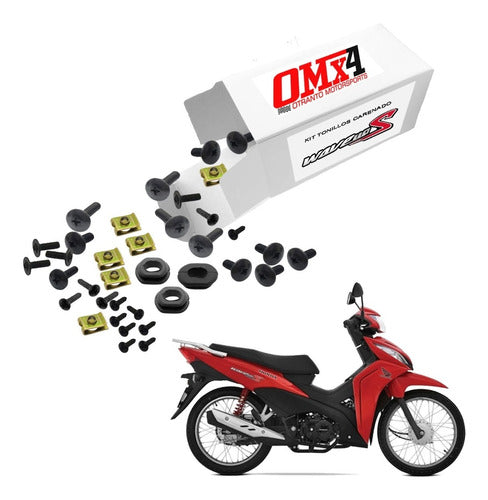 OMX4 Honda Wave 110 S Bodywork Screw Kit 2014 Onwards 0