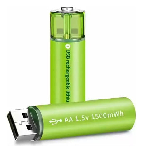 Calipha Digital Rechargeable USB AA Batteries Pack of 2 - Reusable 0