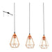 Colgante Luminaria Vintage Copper Pendant Light with 3 Cages E27 0