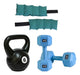 360 Fitness Hexagonal Dumbbells 5kg Ankle Weights 3kg Kettlebell 6kg 0