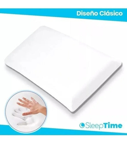 SleepTime Pack X2 Almohadas Inteligente Viscoelástica 60x35x13 C/funda 5