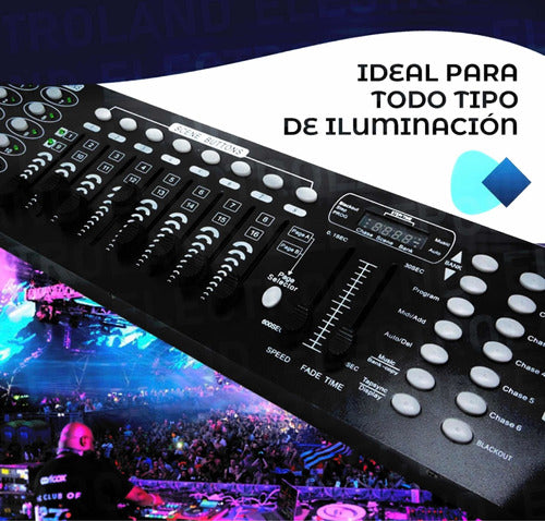 Consola Dmx 512 Universal 192 Canales Efectos Luces Dj Fiest 5