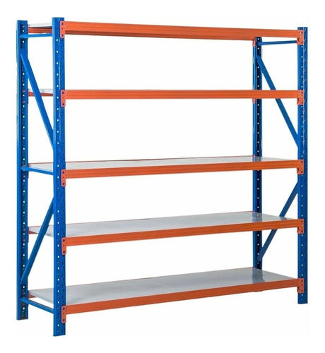 Expansión UY Metal Shelving Unit Without Screws 5 Levels 2x2x0.6m 1000kg 0