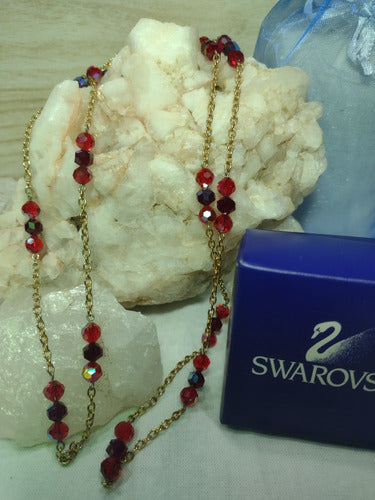 Collar Con Cristales Rojos Swarovski. 5