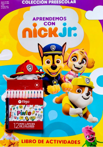 Colección Preescolar N° 1 Aprendemos Con Nick Jr. + Lapices 0