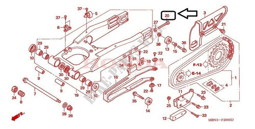 Honda Chain Adjuster Screw CR/XR/125/250/500 87-07 1