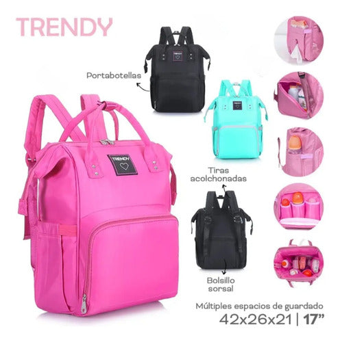 Trendy Maternal Backpack Bag for Bottles Diapers Baby 5