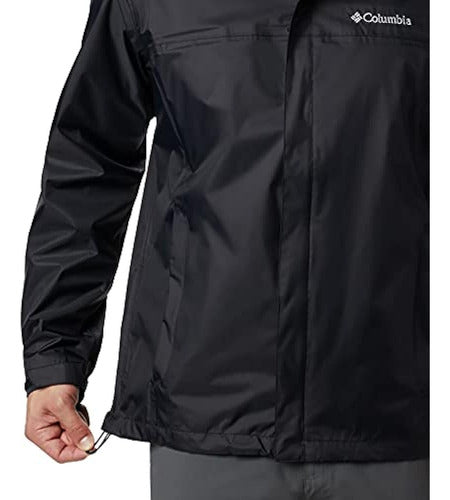 Chaqueta Impermeable Con Capucha Y Cremallera Frontal Columb 0