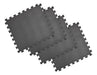 Interlocking Black Gym Rubber Floor Mat 1x1m 23mm 2