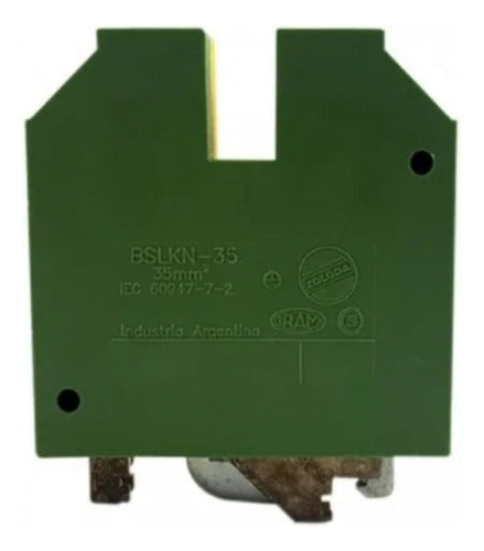 Zoloda Grounding Terminal Block for 6mm² Conductor Pack of 10 0