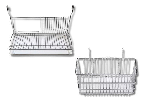 ORDINATO Dish Rack and Hanging Cutlery Holder Set 0