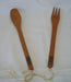 Bariloche Set of Handcrafted Wooden Spoon and Fork - Rustic Style 4