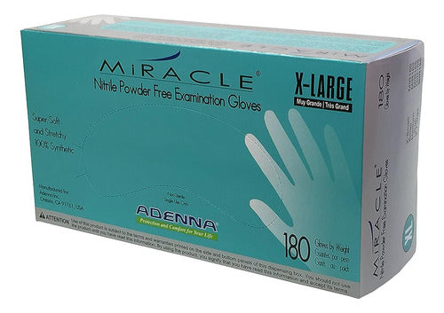 Adenna Mir168 Miracle 3.5 Mil Guantes De Examen De Nitrilo S 0