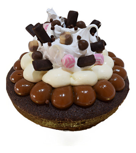 SS GOURMET Torta Brownie Dulce De Leche Crema Marroc Chocolate Rosa 0