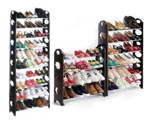 30 Pares 10 Niveles Zapato Torre De Pié Rack Organizador Esp 0