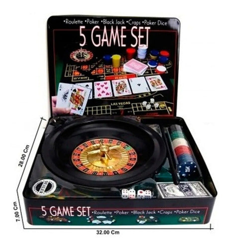 Multijuegos 5 Game Set Poker Ruleta Black Jack Craps Poker B 1