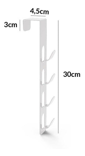 Hanging Door Coat Rack White/Black | Mite 2