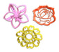 Misia Bonita X3 Flower Cookie Cutter Set: Plumeria, Daisy, Rose 0