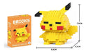 Microbricks Pokemon Pikachu 200-Piece Mini Building Blocks Set 1