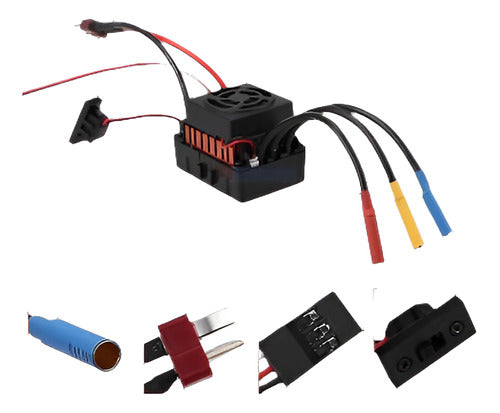 60a Variador Esc Sin Cepillo Eléctrico W/5.5v/3a Bec Para El 0