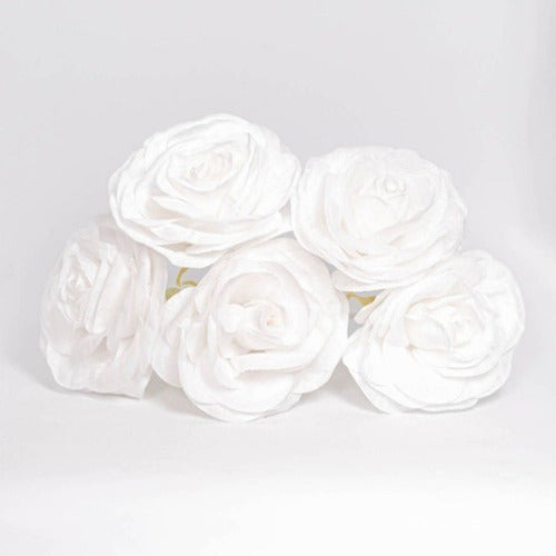 AP! White Rose Diffuser Flowers - Set of 10 Units 0