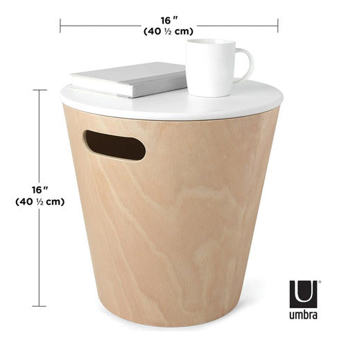 Umbra Woodrow Stool with Lid 3