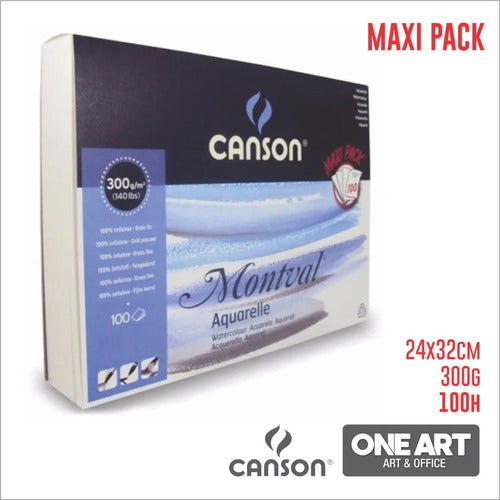 Canson Montval Watercolor Paper Block 24x32 300g Maxipack 100 Sheets 1