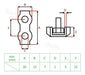 Duplex Cable Clips - 10pc 2mm M2 Stainless Steel 304 3