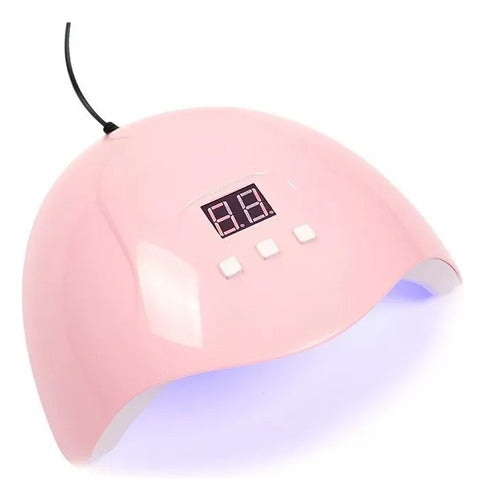 Mania-Electronic Cabina UV LED Secador Uñas Gel y Semi Cable USB 54W Rosa 0