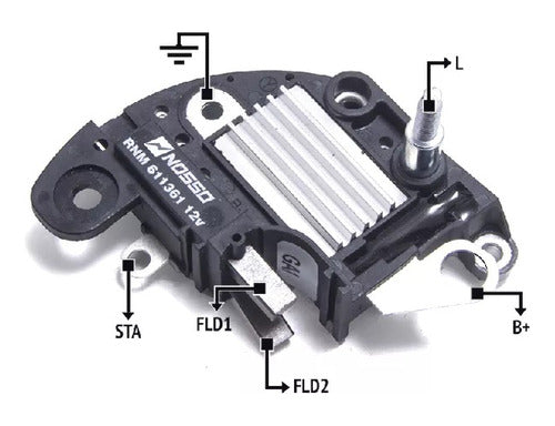 Regulador De Voltaje Alternador M.marelli Rnm 611361 0