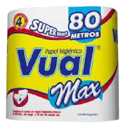 Vual Pack Papel Higiénico Vual Max 4x80m - X10u - Dh Tienda 0