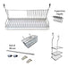 Espaciohome Dish Drying Rack with Cutlery Holder Cleaning Set and 90 cm Hanging Bar 0