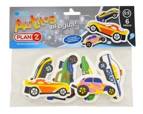 Autos Autitos Juego Bebés Niños Baño Agua Goma Eva 0