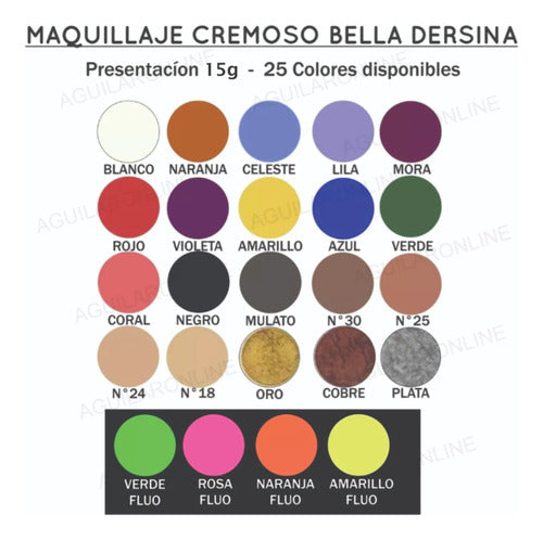 Maquillaje Cremoso Bella Dersina 15g 1