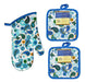 Cute Blue Paisley Oven Mitt Y Pot Holders Resistente Al Calo 0