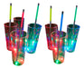 Centraled 25 LED Glow Glasses with Neon Straws for Events and Parties 0