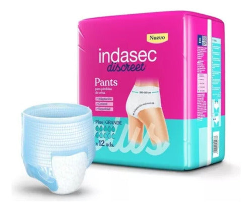 Indasec Discreet Pants Plus Tl (Large) X12 Units 1