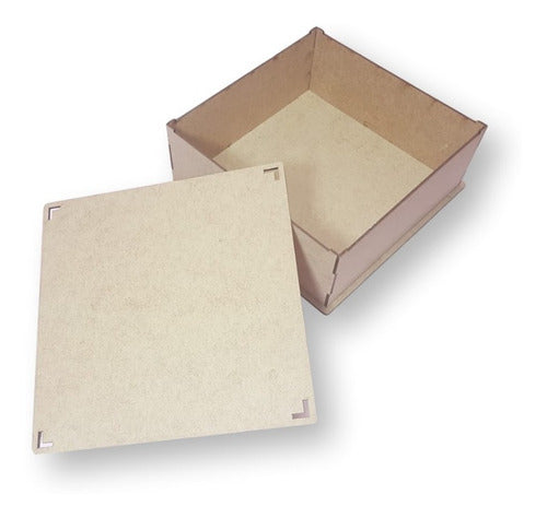 Caixa Mdf Cru Simples  15x15x10 Mdf Cru - 05 Unid 1