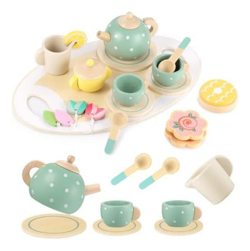 Kabi Juego De Tazas De Té De Madera Para Niños Set 15 Piezas Rz 0