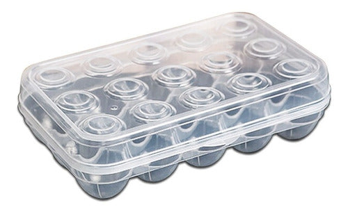 Plastic Egg Holder Tray X 15 with Transparent Lid and White Base by Pettish Online 7