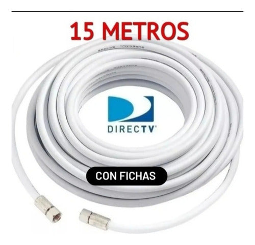 DIRECTV Coaxial Cable HD 15 Meters RG6 1