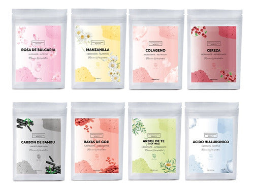 **Revitalize Your Skin with Our Kit of 8 Hydroplastic Jelly Masks!** - Kit X 8 Jelly Mask - Mascarillas Hidroplásticas En Polvo
