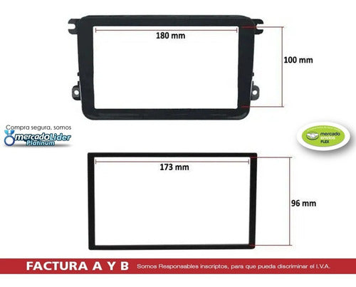 Fiamon VW Amarok Tiguan - New Beetle 2 Din Adapter Frame 2